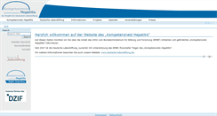 Desktop Screenshot of kompetenznetz-hepatitis.de
